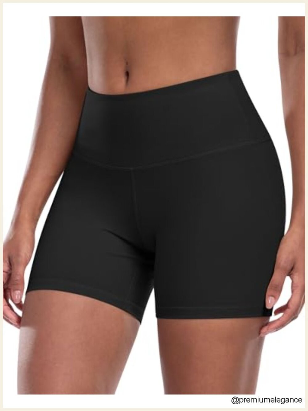 High Waisted Biker Yoga Shorts w/ Tummy Control for Women 87% Polyester 13%